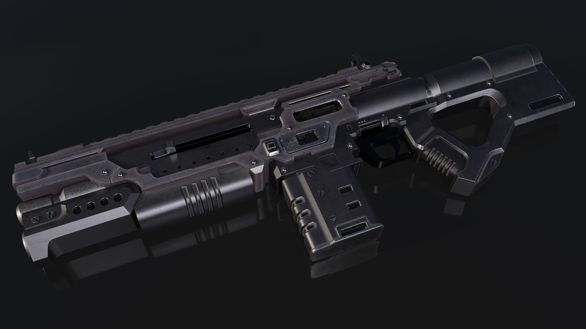 ArtStation - Self-Designed Assault Rifle