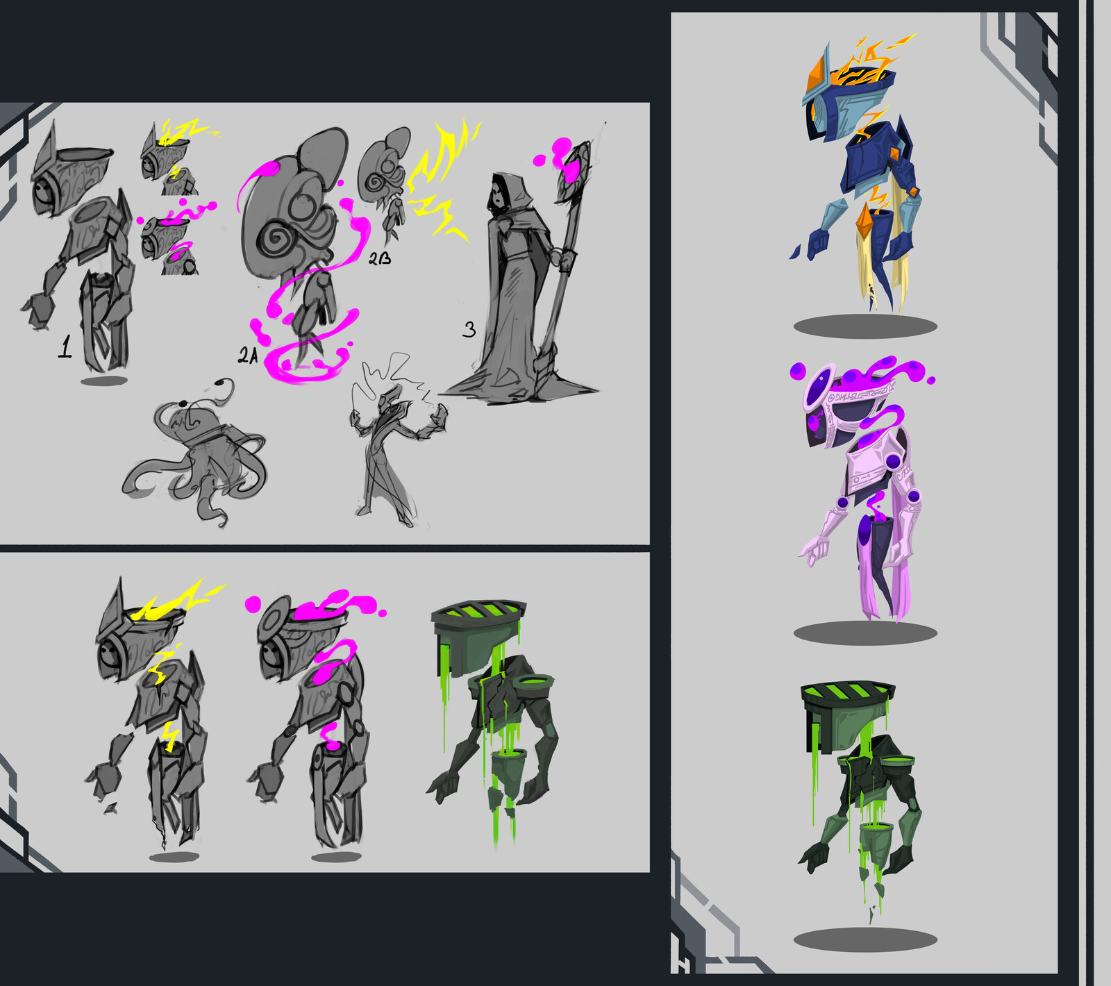 Shock, Arcane and Poison Bosses. Ingame they are called Vessels