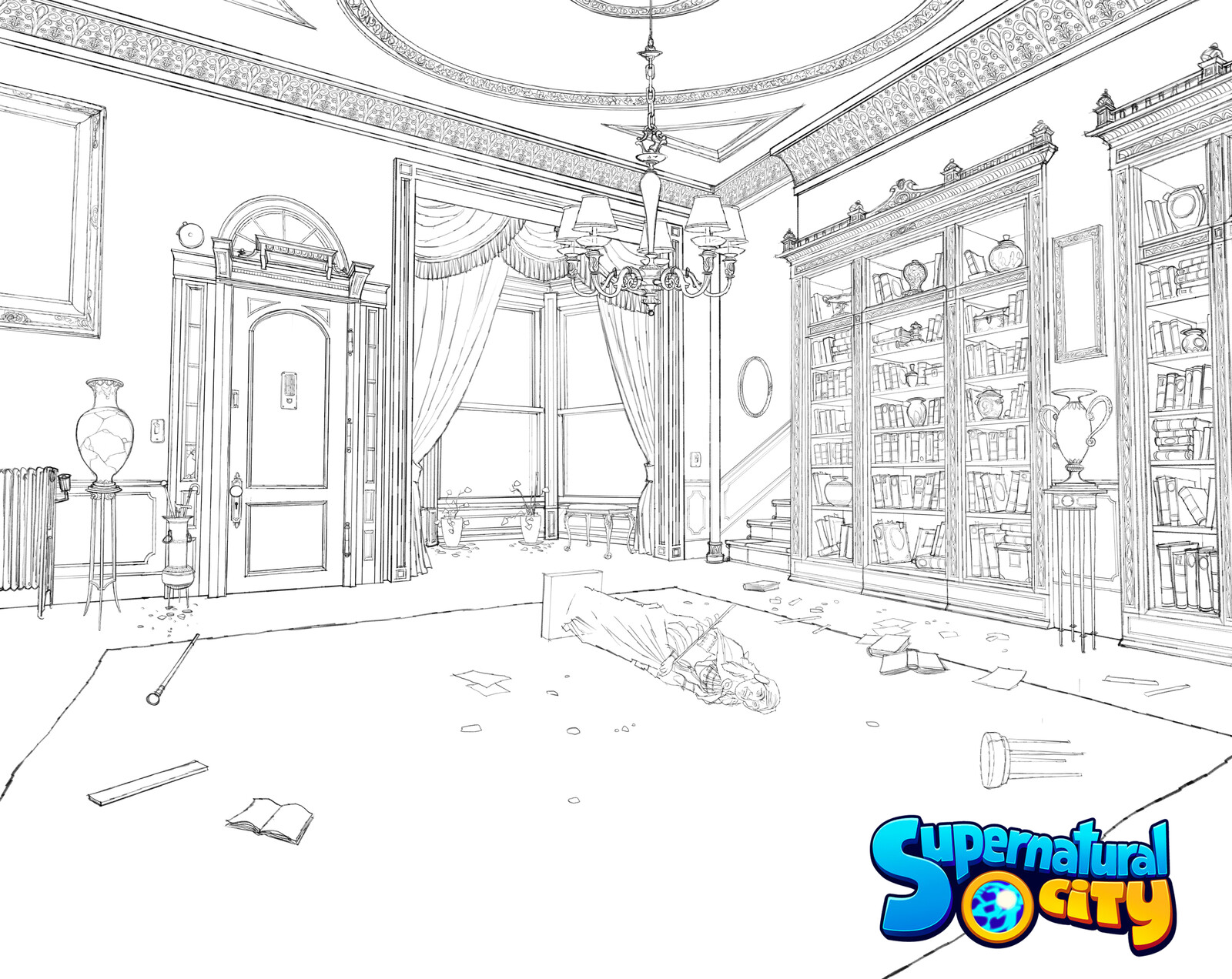 Line art of the original concept