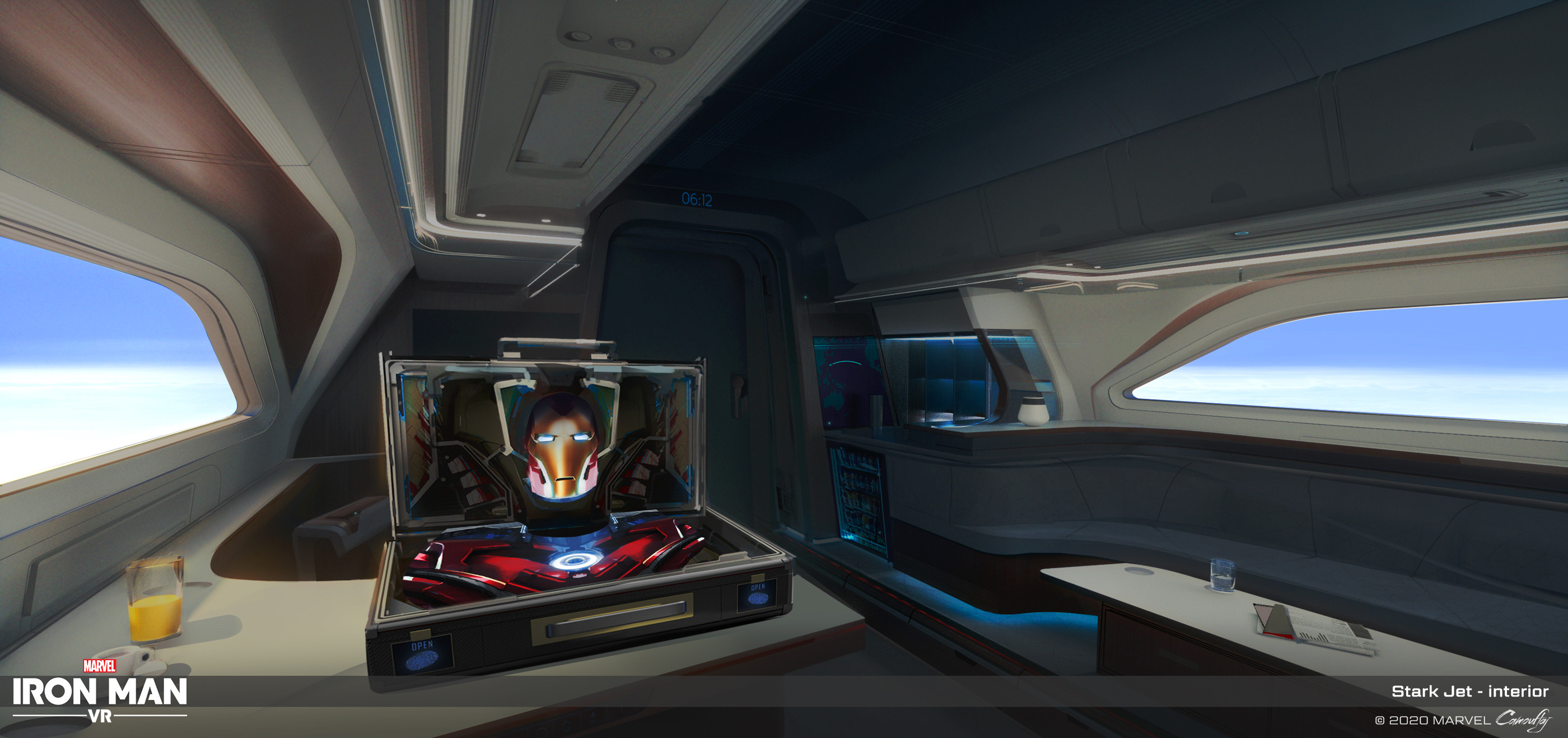 Matt Kohr Concept Art Iron Man VR Stark Jet Interior Concept