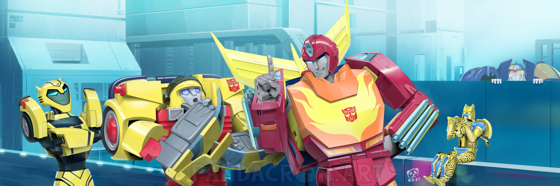 Transformers Hot Rod, Hot Shot, Bumblebee, and Cheetor. (and Speedbreaker) ...