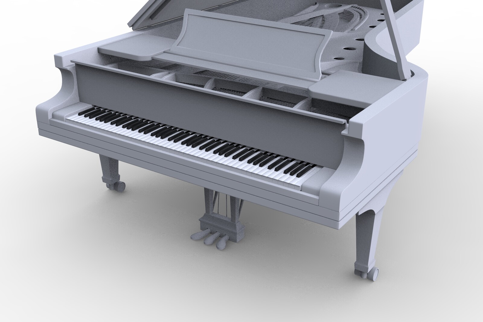 Grand Piano - high poly 
