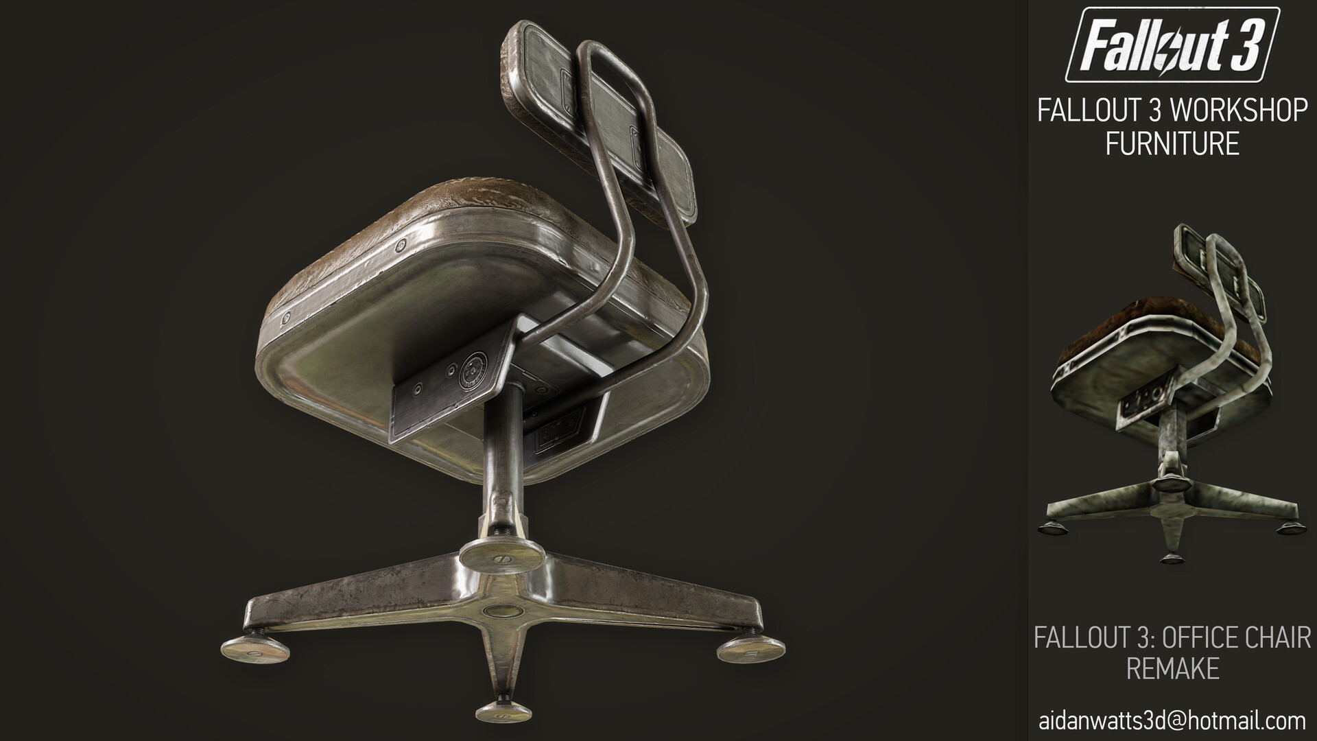 ArtStation Fallout 3 Office Chair Mod Remake