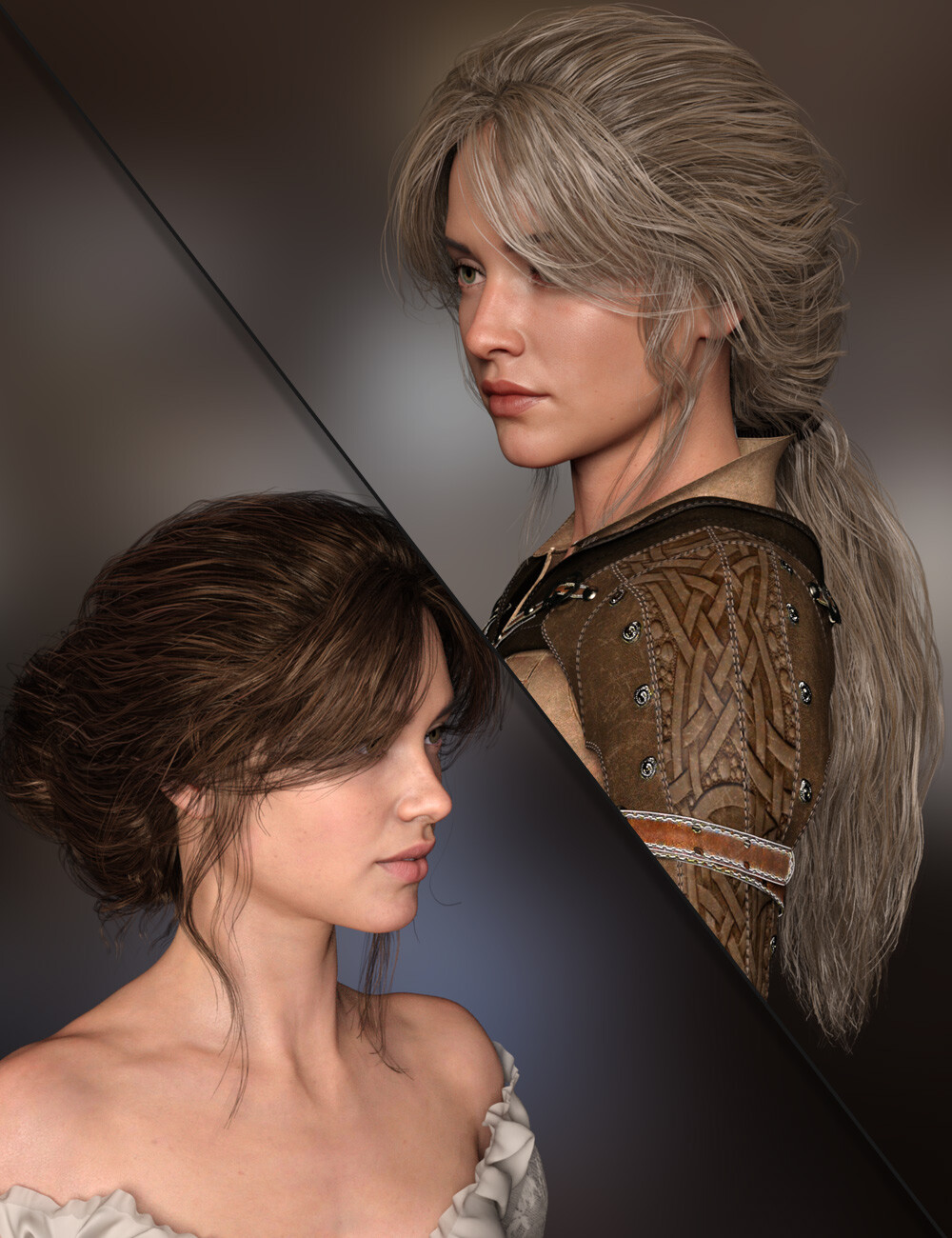  ArtStation - Messy Braid Addon 2