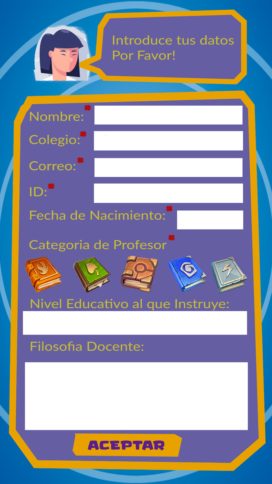 Teachers Gamification Idea App Layout 4
