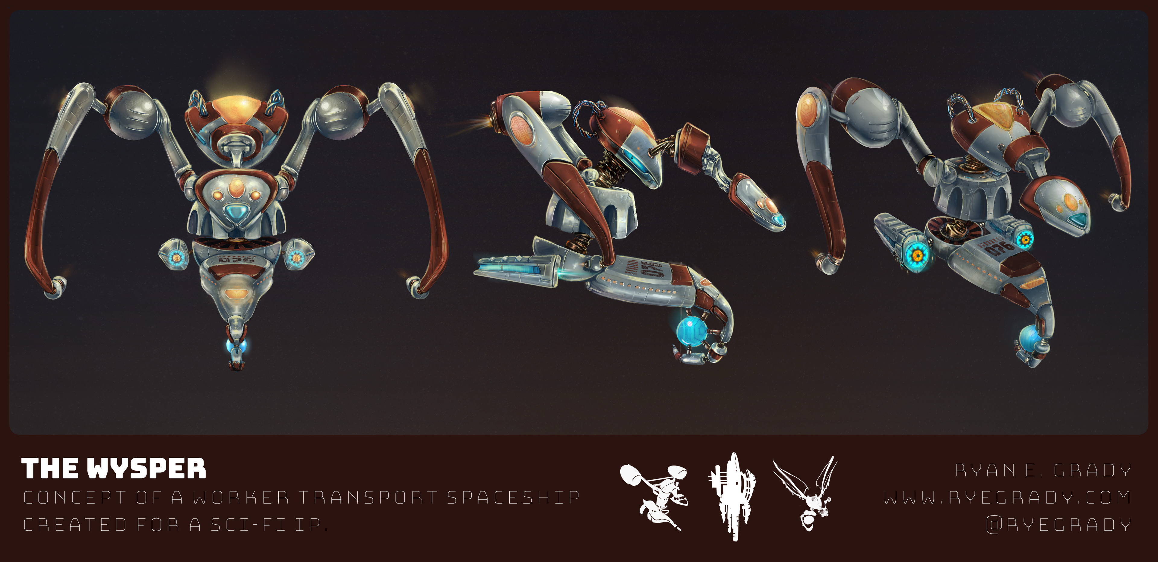 A concept for a worker transport ship, created for a sci-fi IP.