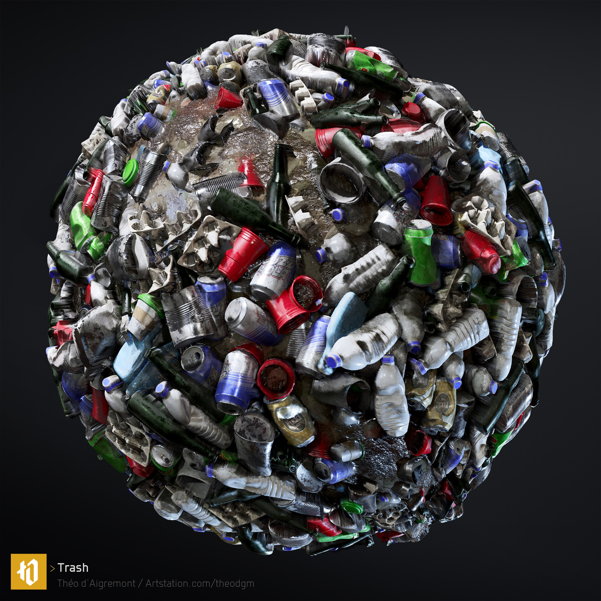 trash pile texture