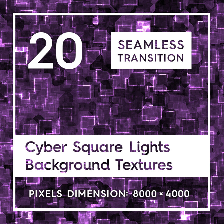 Alexander Nedviga - 20 Cyber Square Lights Background Textures