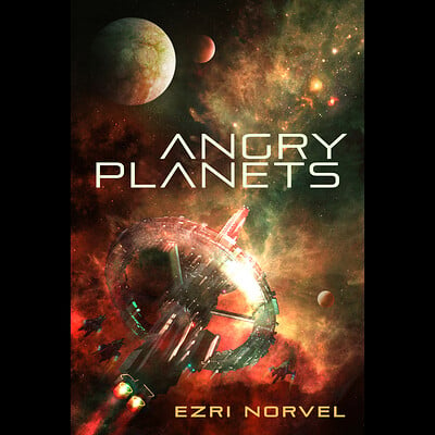 Angry Planets- mock bookcover
