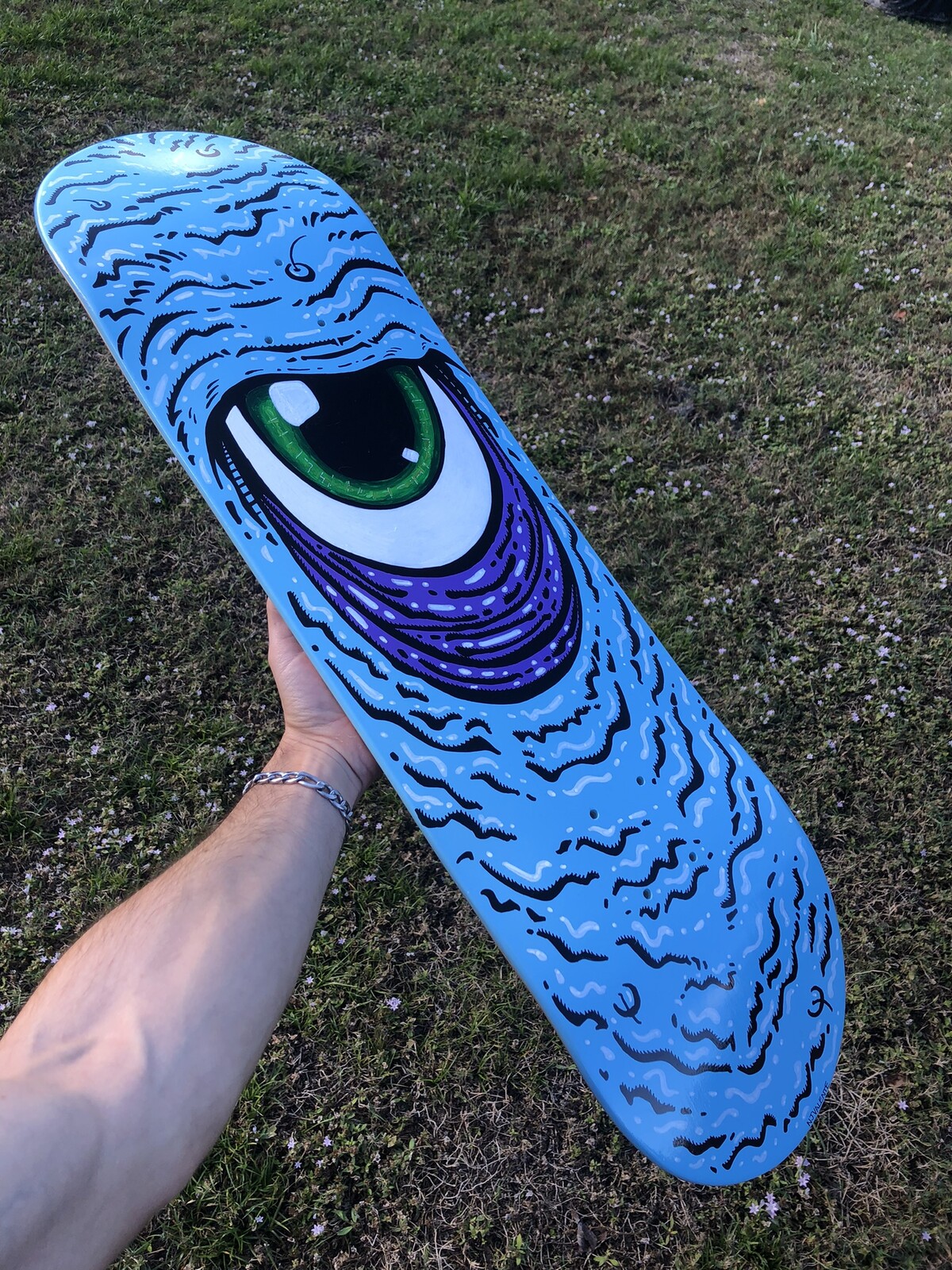 Funky Face Eyeball skateboard