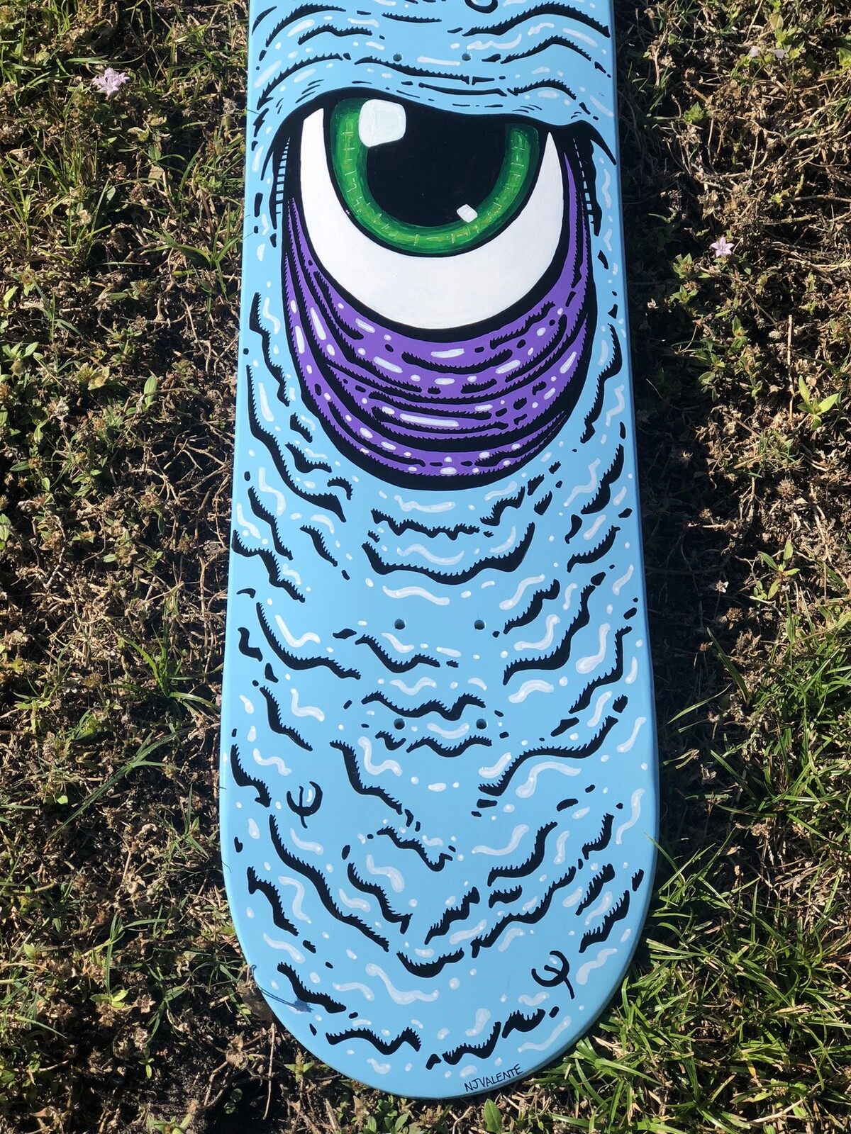 Funky Face Eyeball skateboard