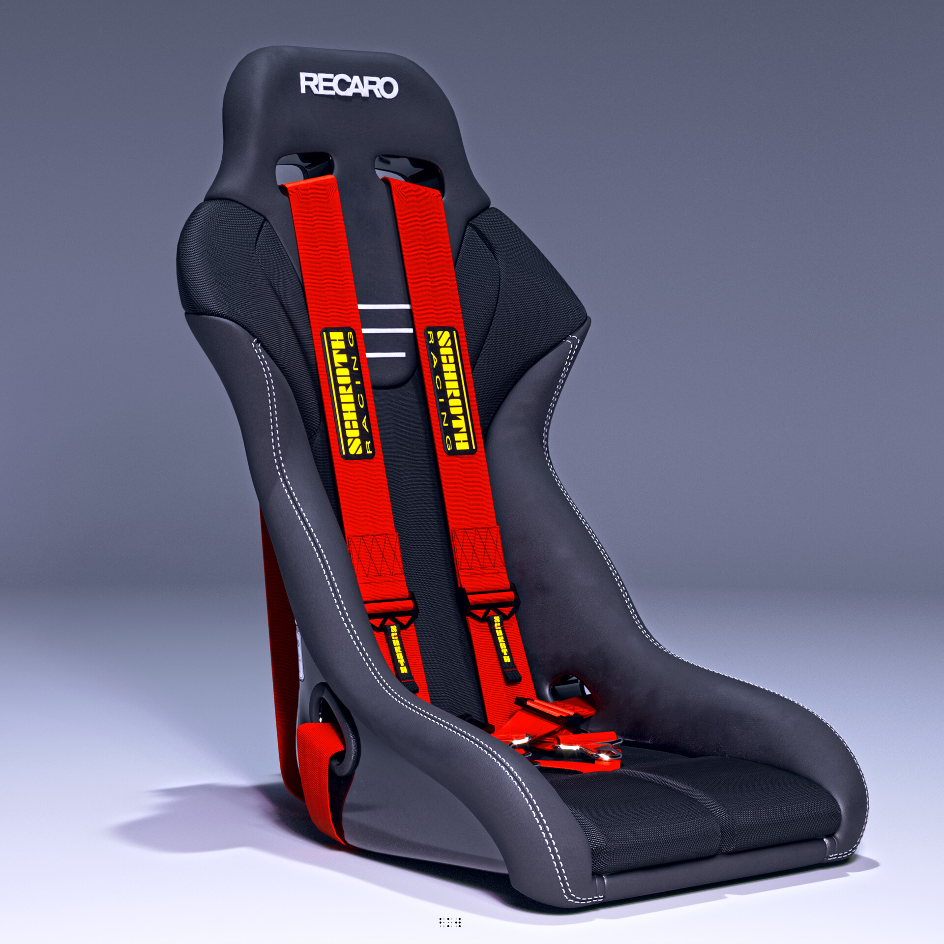 ArtStation - RECARO RS-G GK with SCHROTH 3D model
