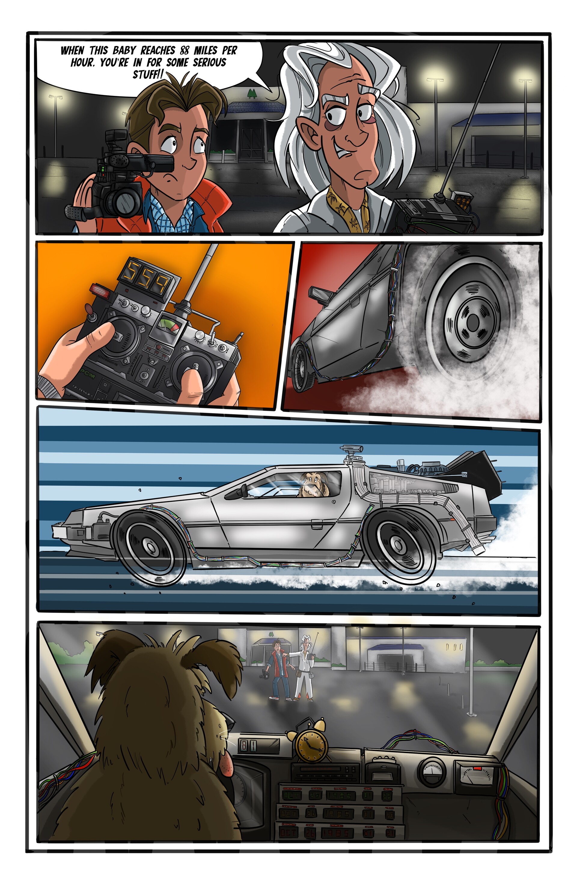 ArtStation Back to the Future Comic art pg 1