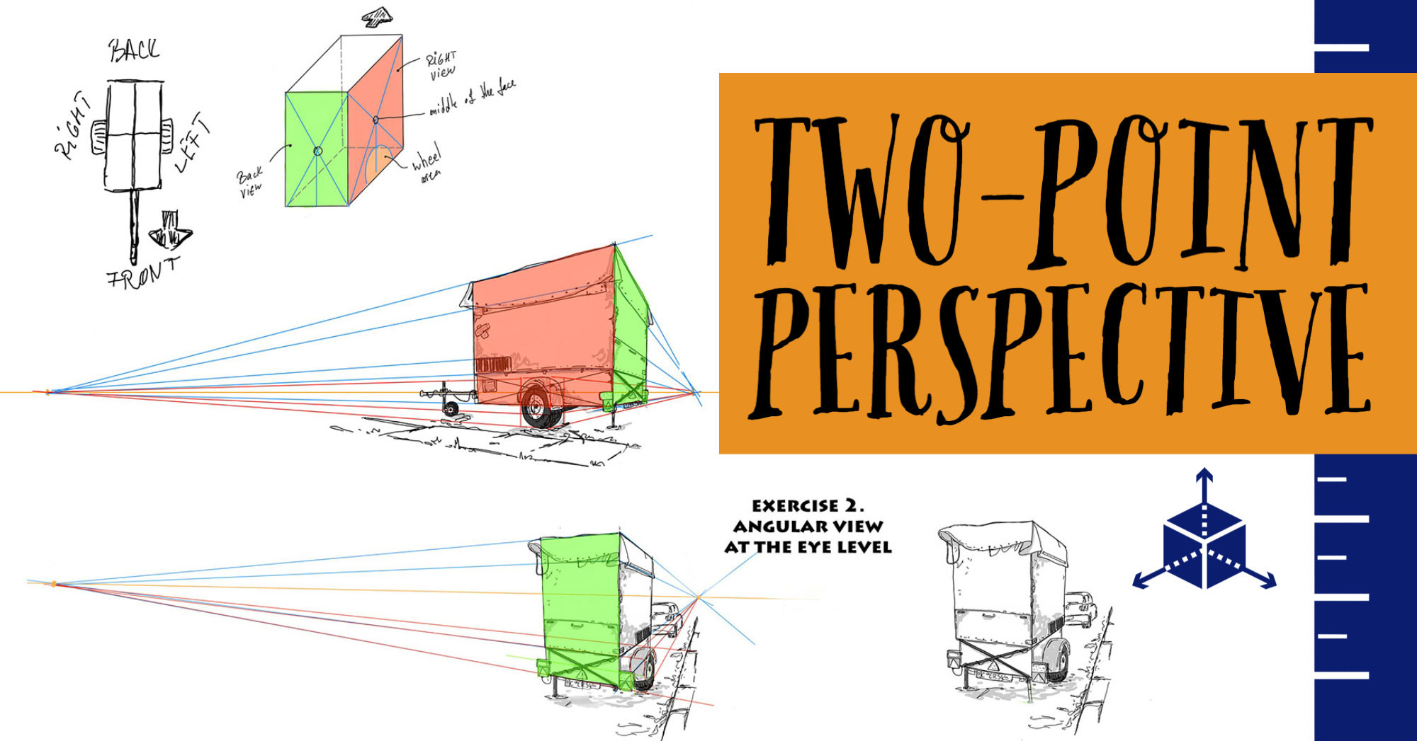Article - Perspective Drawing Part 3. Two-Point Perspective https://www.cristinateachingart.com/practical-guide-in-perspective-drawing-part-3-two-point-perspective-drawing/