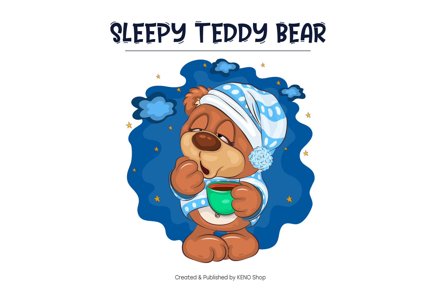 ArtStation - Sleepy Cartoon Teddy Bear.