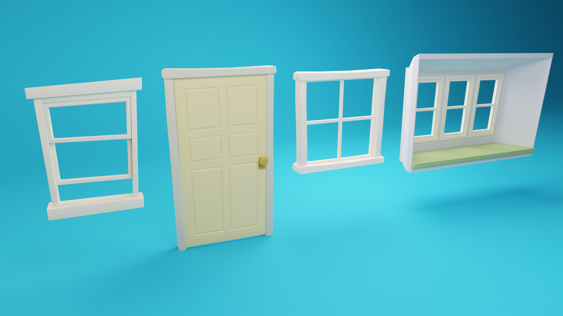 ArtStation - Cartoon Door and Windows