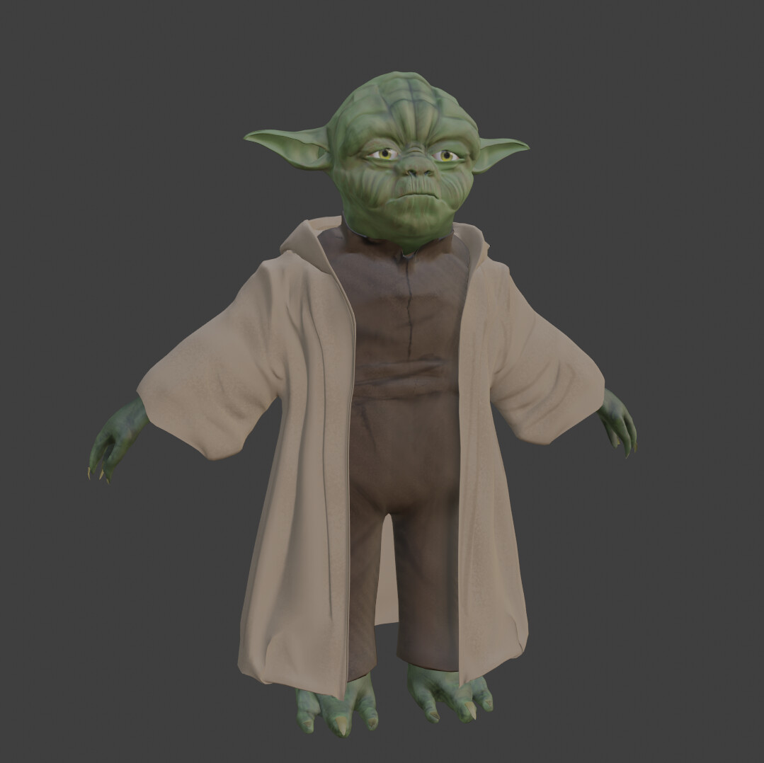 Yoda Character Model Based on The Star Wars Prequel Movies by Michael ...