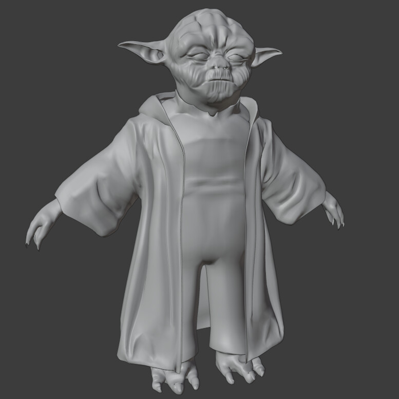 Yoda Character Model Based on The Star Wars Prequel Movies by Michael ...
