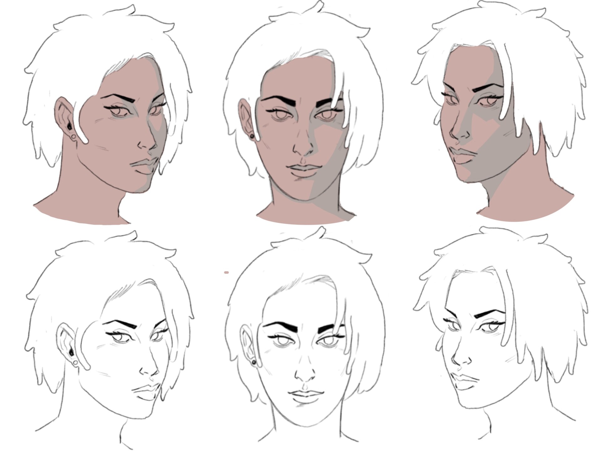 ArtStation - Webcomic Character Headshot Turnaround