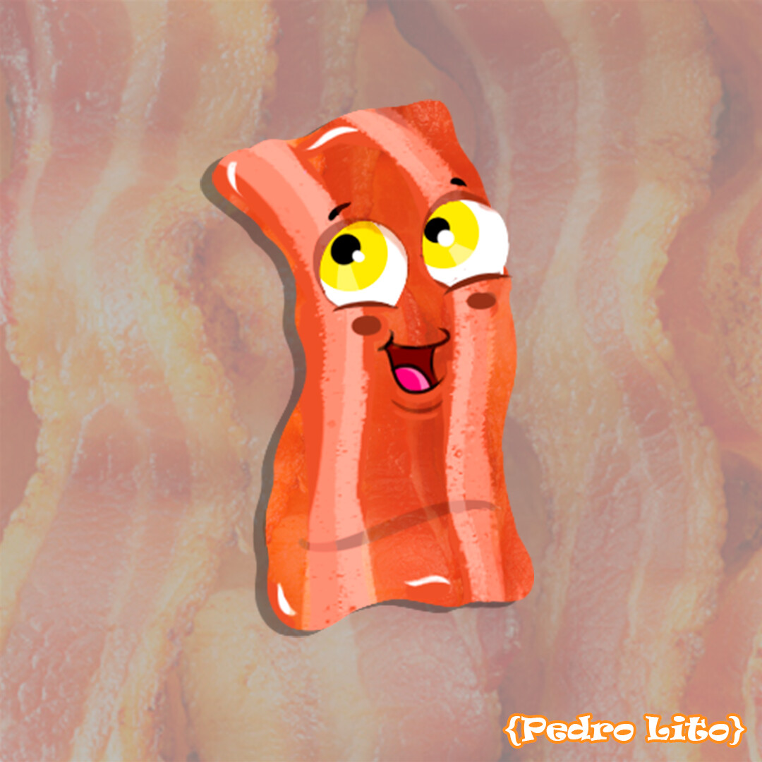 ArtStation Cute Bacon Emoji