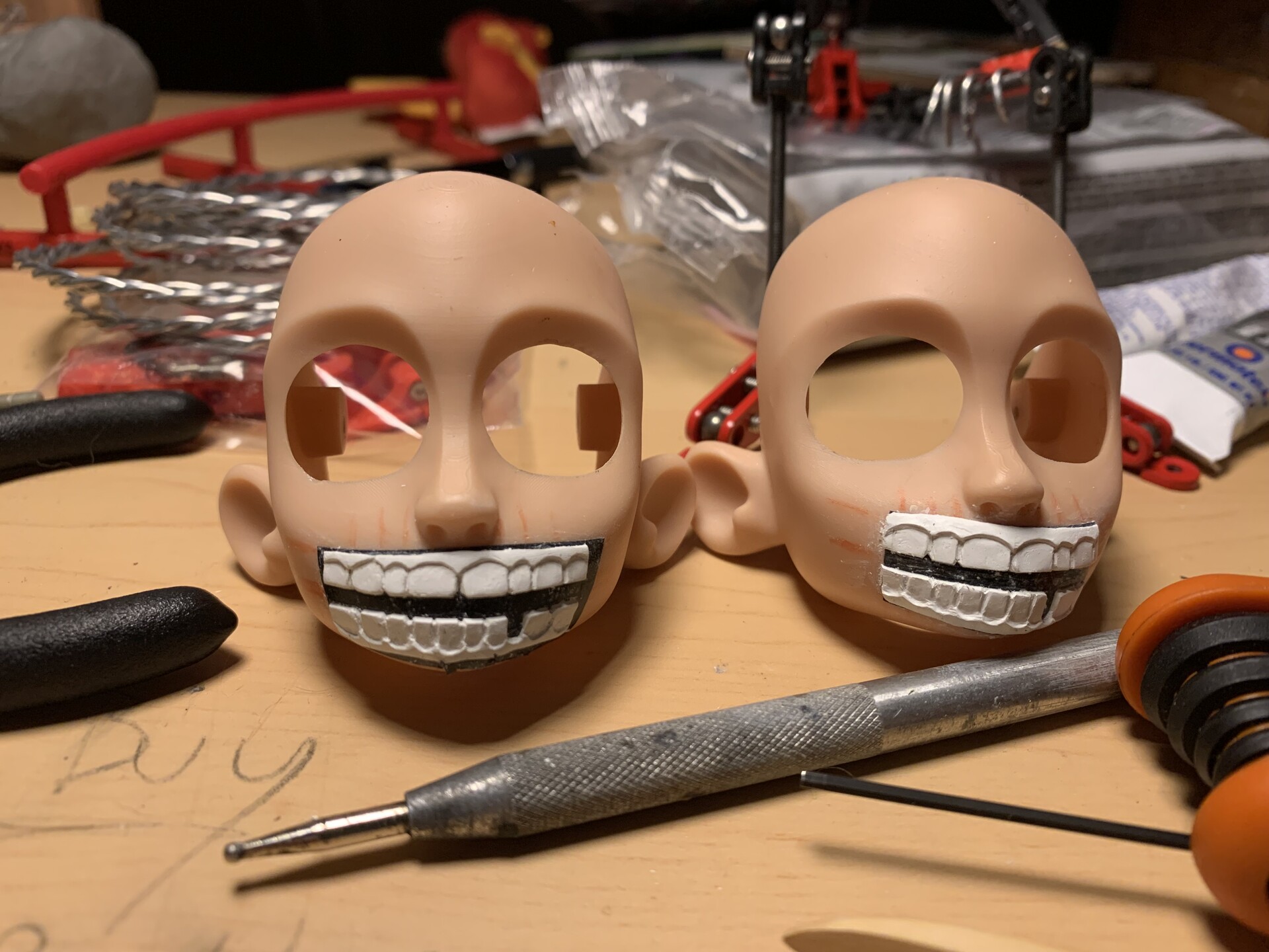 Scott Atkinson Building Mouth Plates for a New Puppet