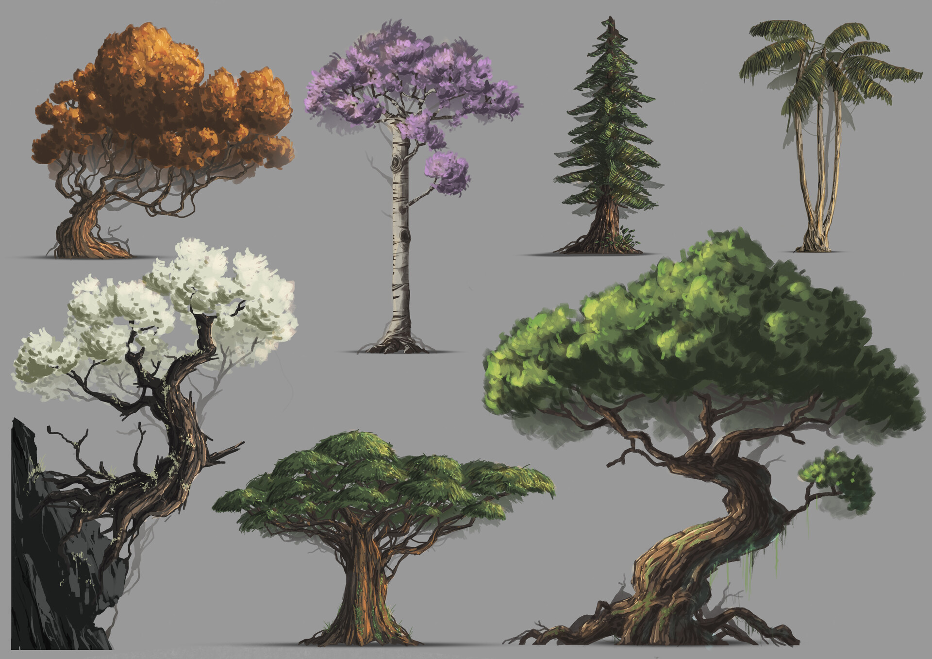 ArtStation - Trees assets Concept Art