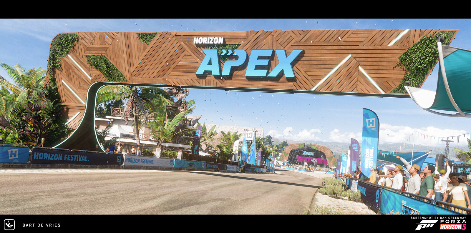 I was responsible for the main body of the entrance. Materials and foliage by Playground.