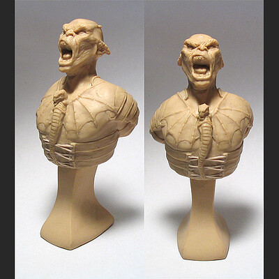 ArtStation - Monster bust traditional sculpture ( Super sculpey)