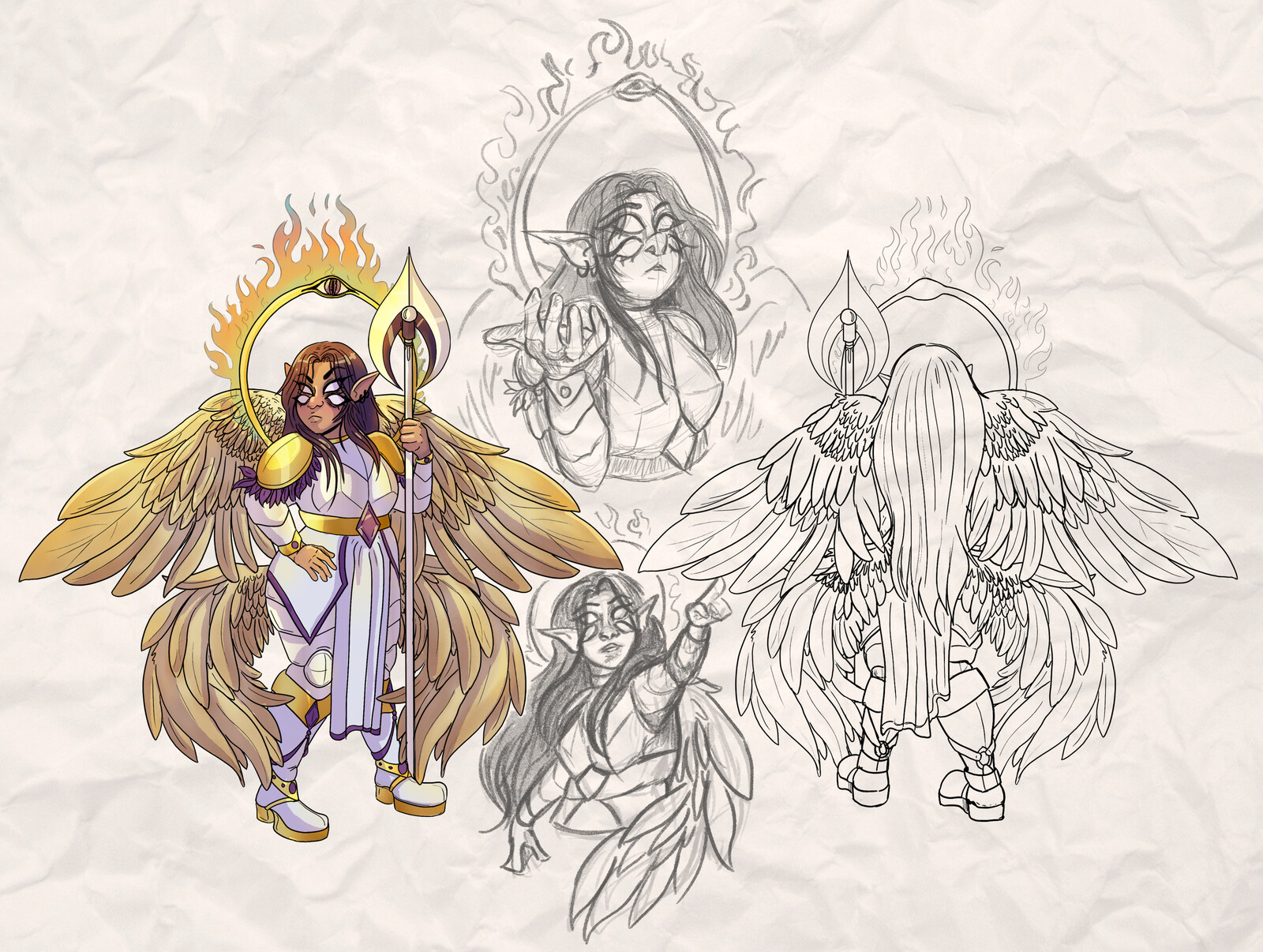 Angel vs Hellhound concepts