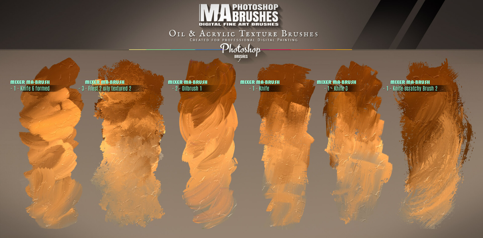 ArtStation - Photoshop CC Oil Painting Brushes Pack by
