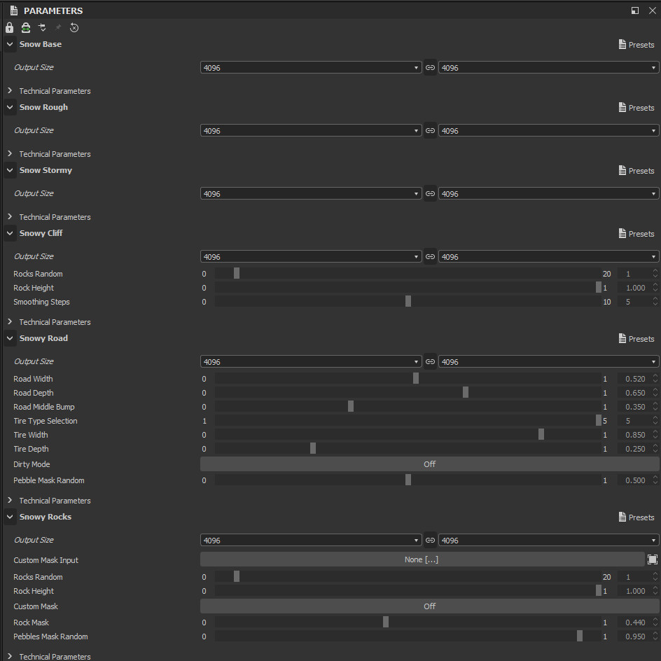 Exposed Parameters