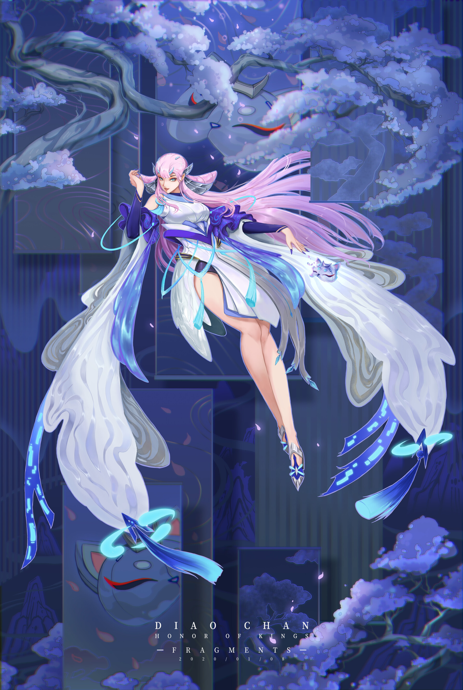 Artstation 王者荣耀 貂蝉 猫影幻舞