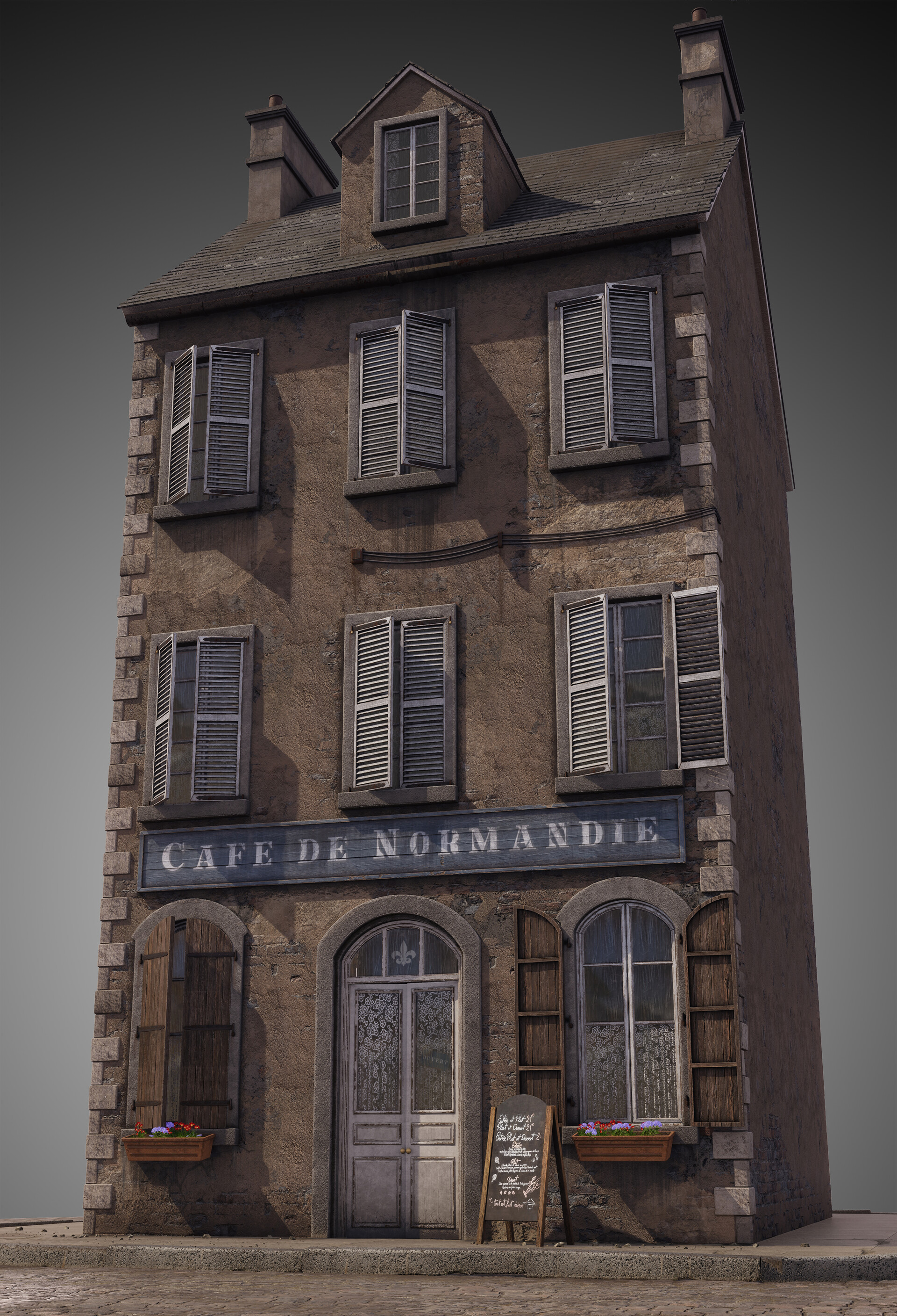 Artstation Ue4 Cafe De Normandie