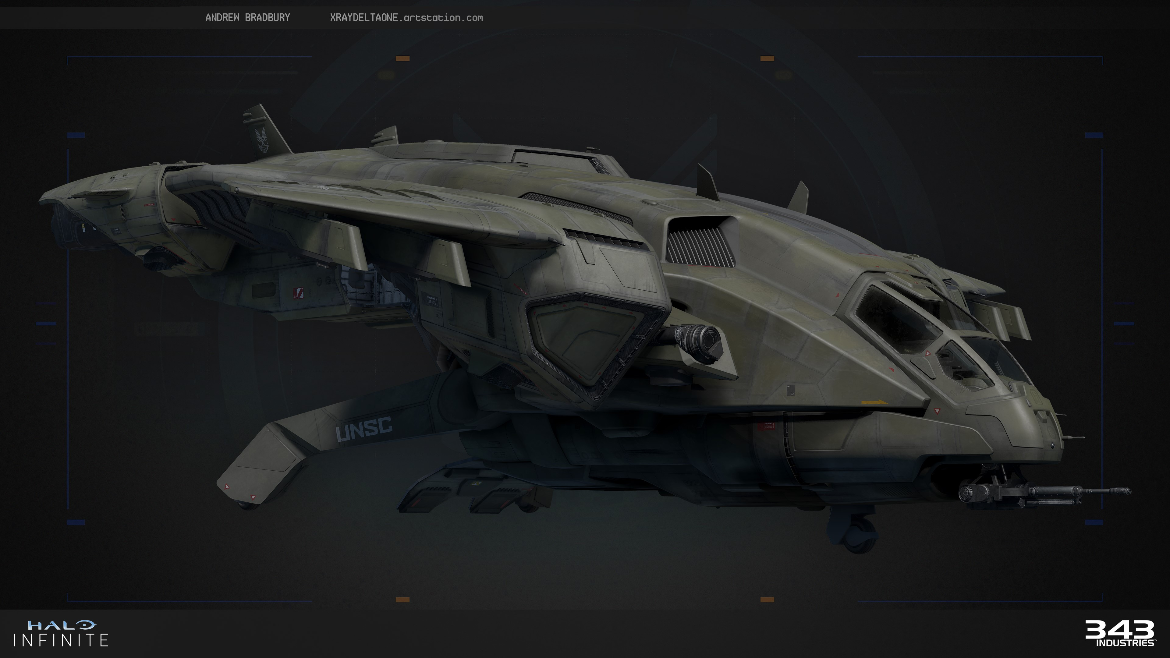Andrew Bradbury Artstation Halo Infinite UNSC Pelican