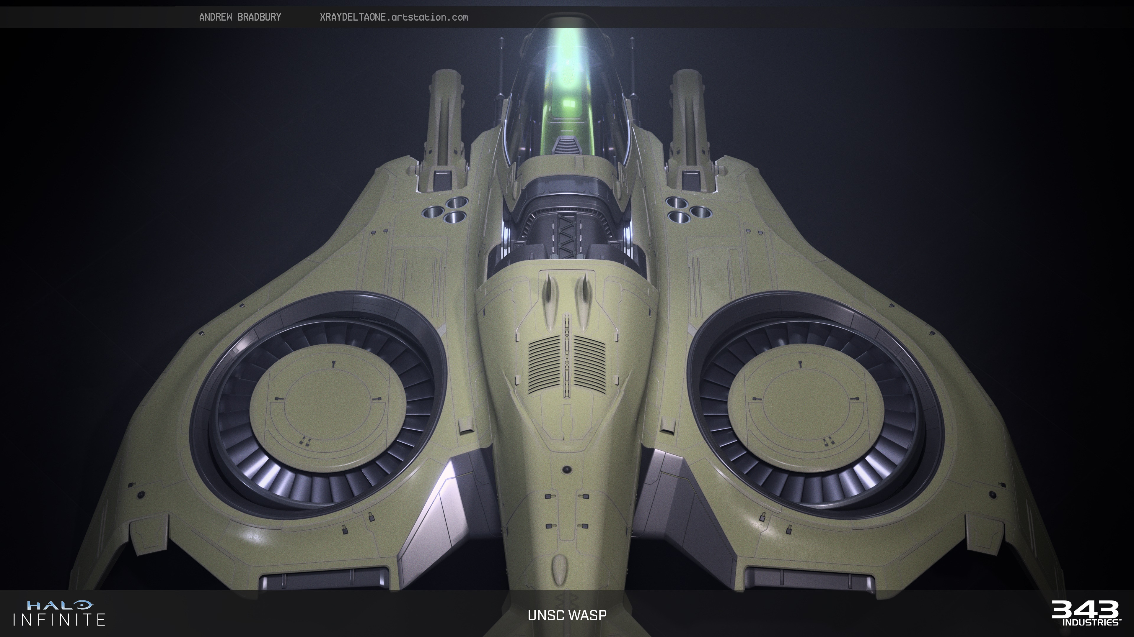 Andrew Bradbury Artstation Halo Infinite UNSC Wasp hires