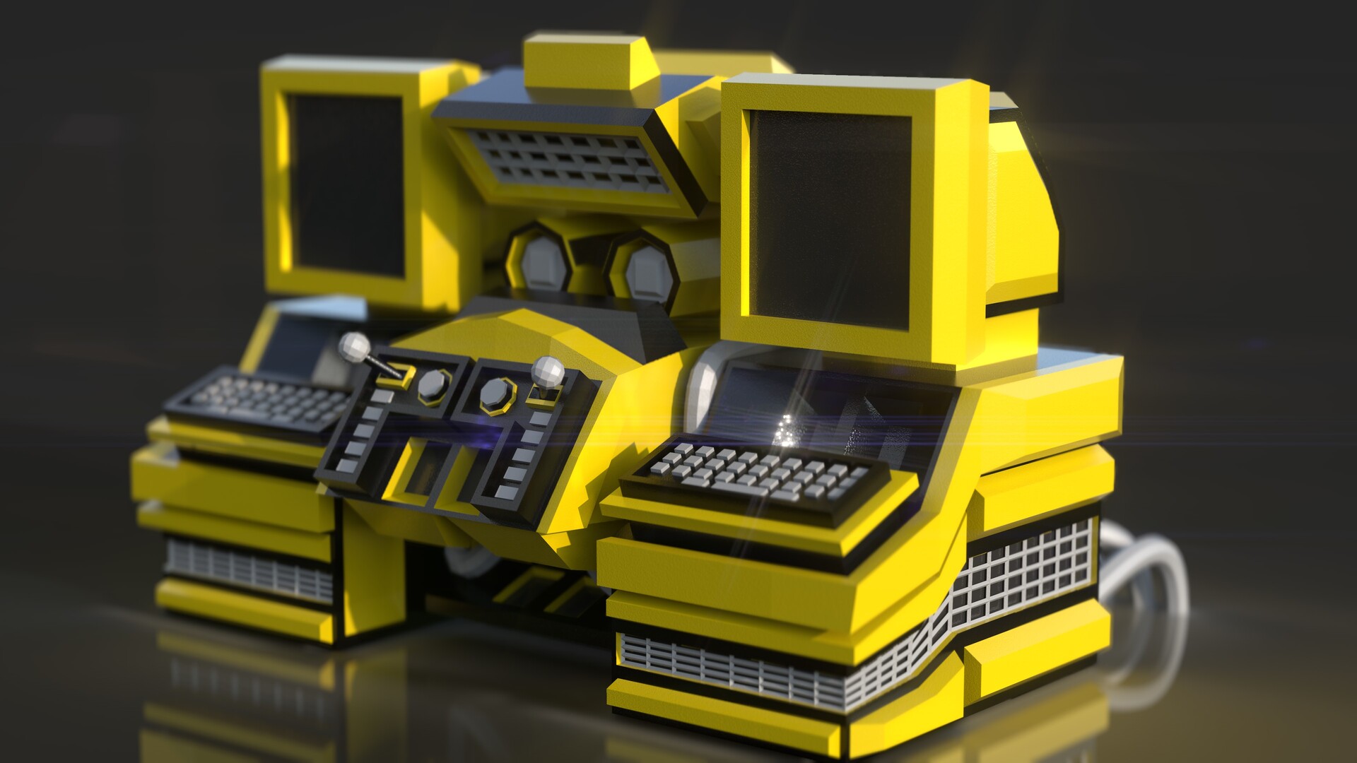ArtStation LowPoly Computer Terminal