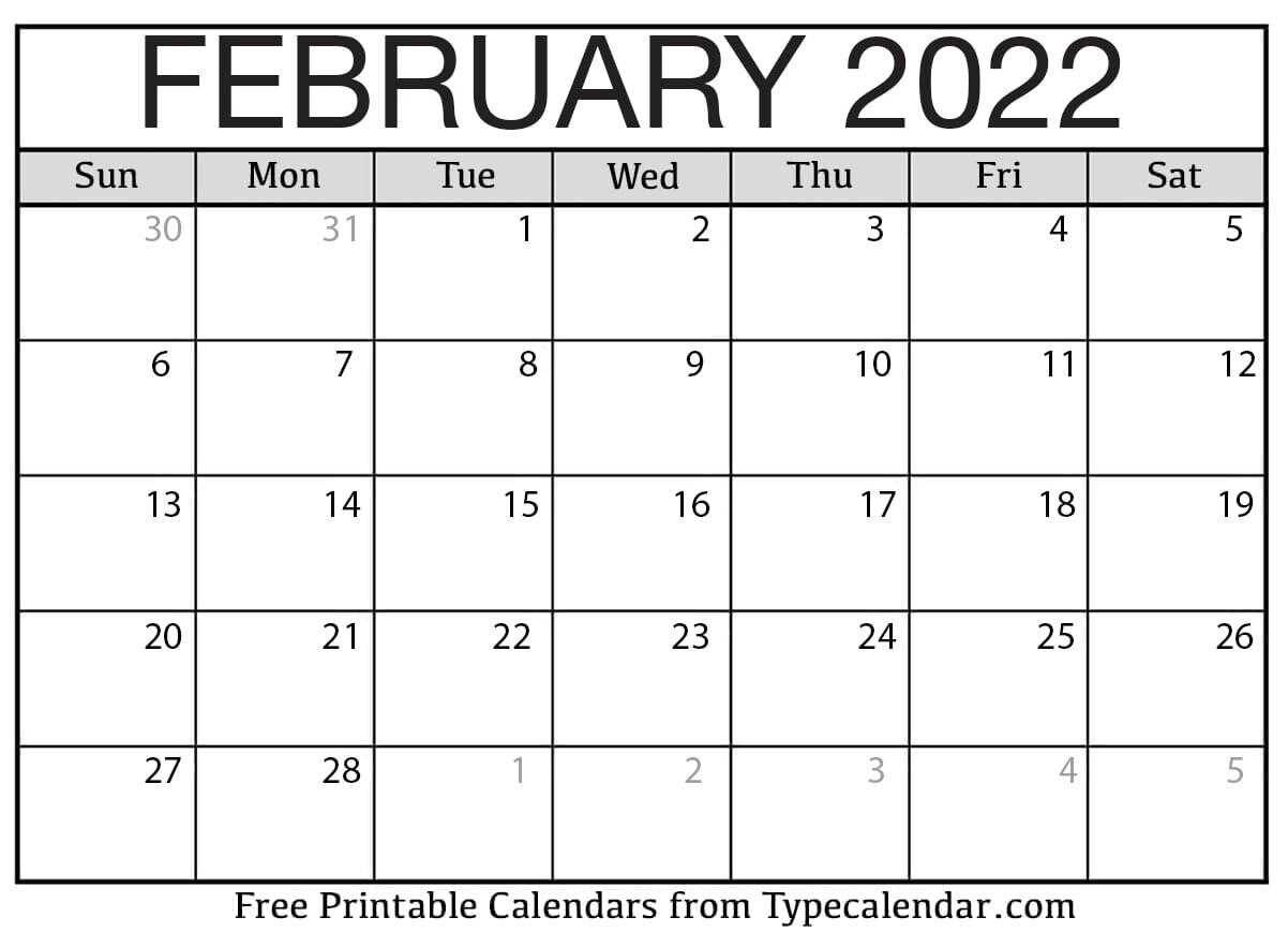 Feb 2022 Printable Calendar Artstation - February 2022 Calendar