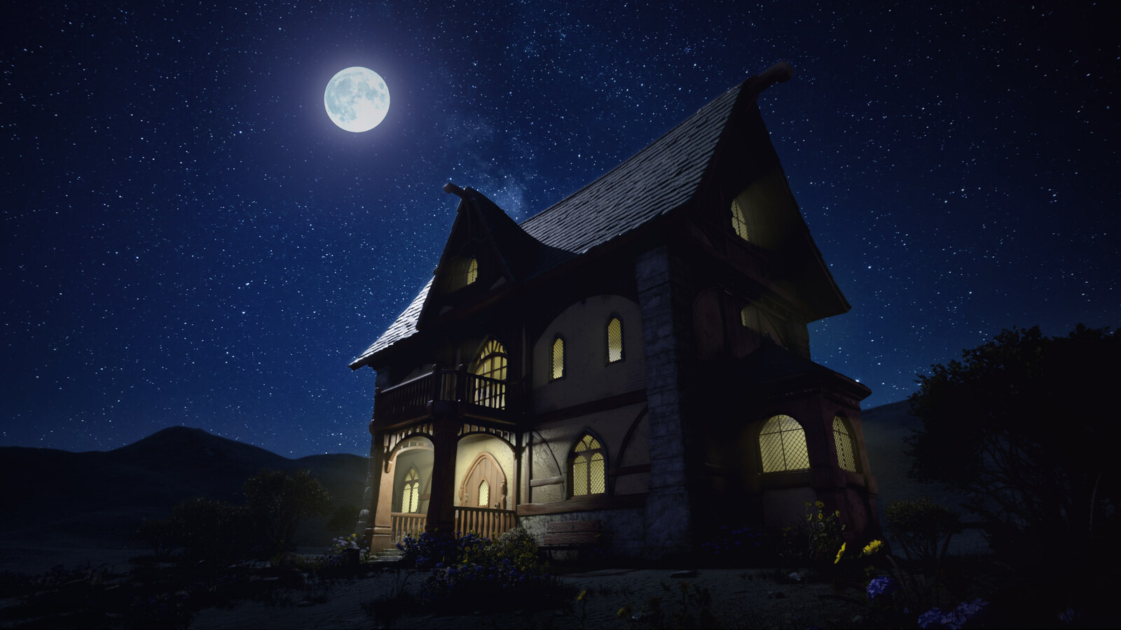 Render nightly scene