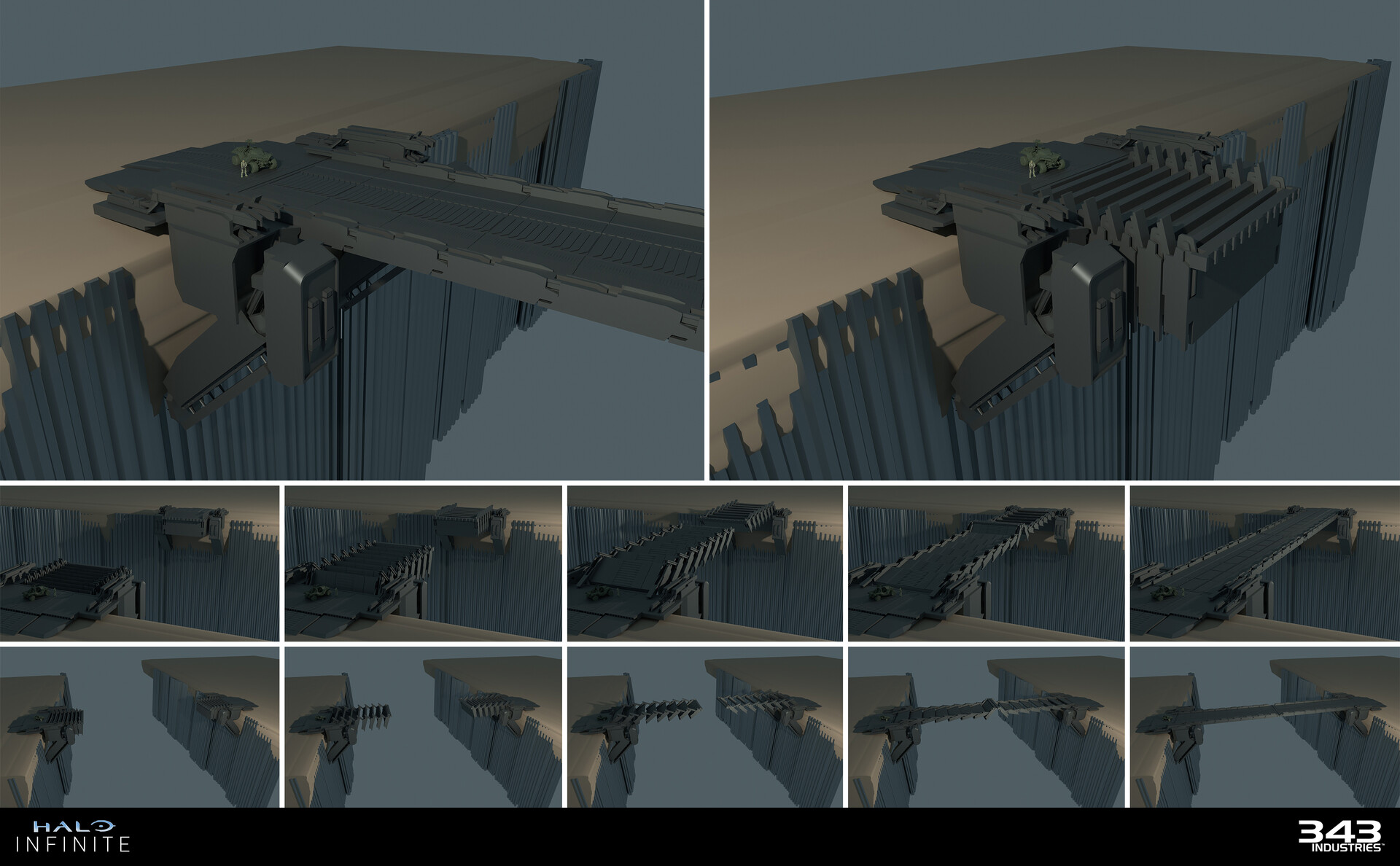 Art of Dechambo Halo Infinite Banished Elevator and Bridge