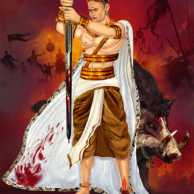 ArtStation - Billa Ranga Baashaa Concept Poster Design.