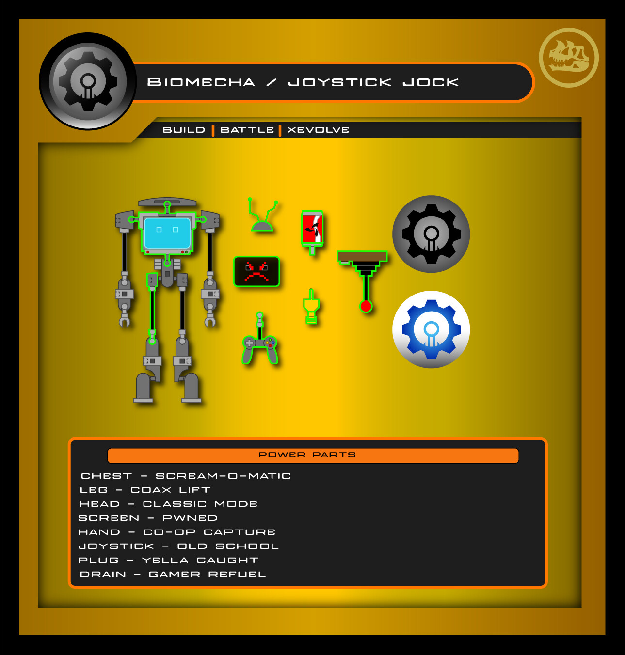 Vartomio Cain Xevoz Biomecha Joystick Jock