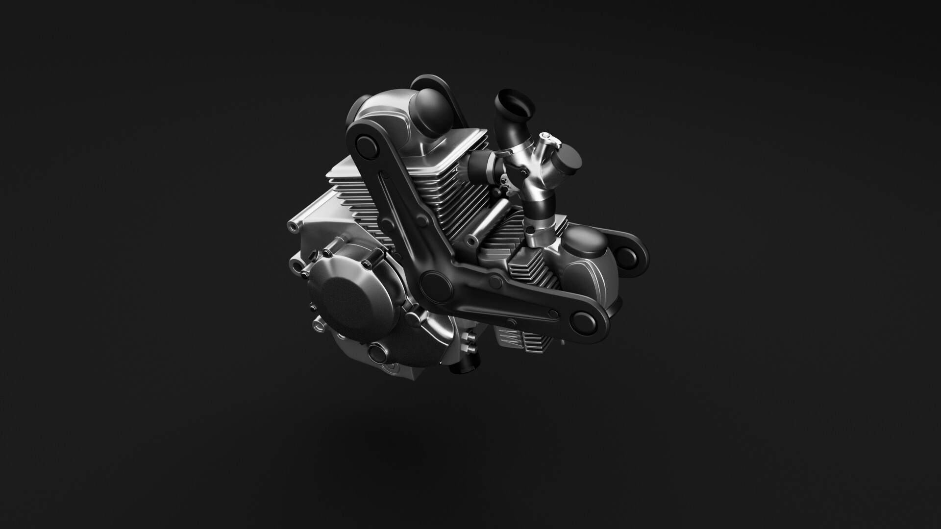 ArtStation - Motorcycle engine 3d model