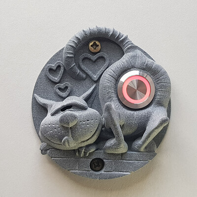 3D printed cat doorbell
