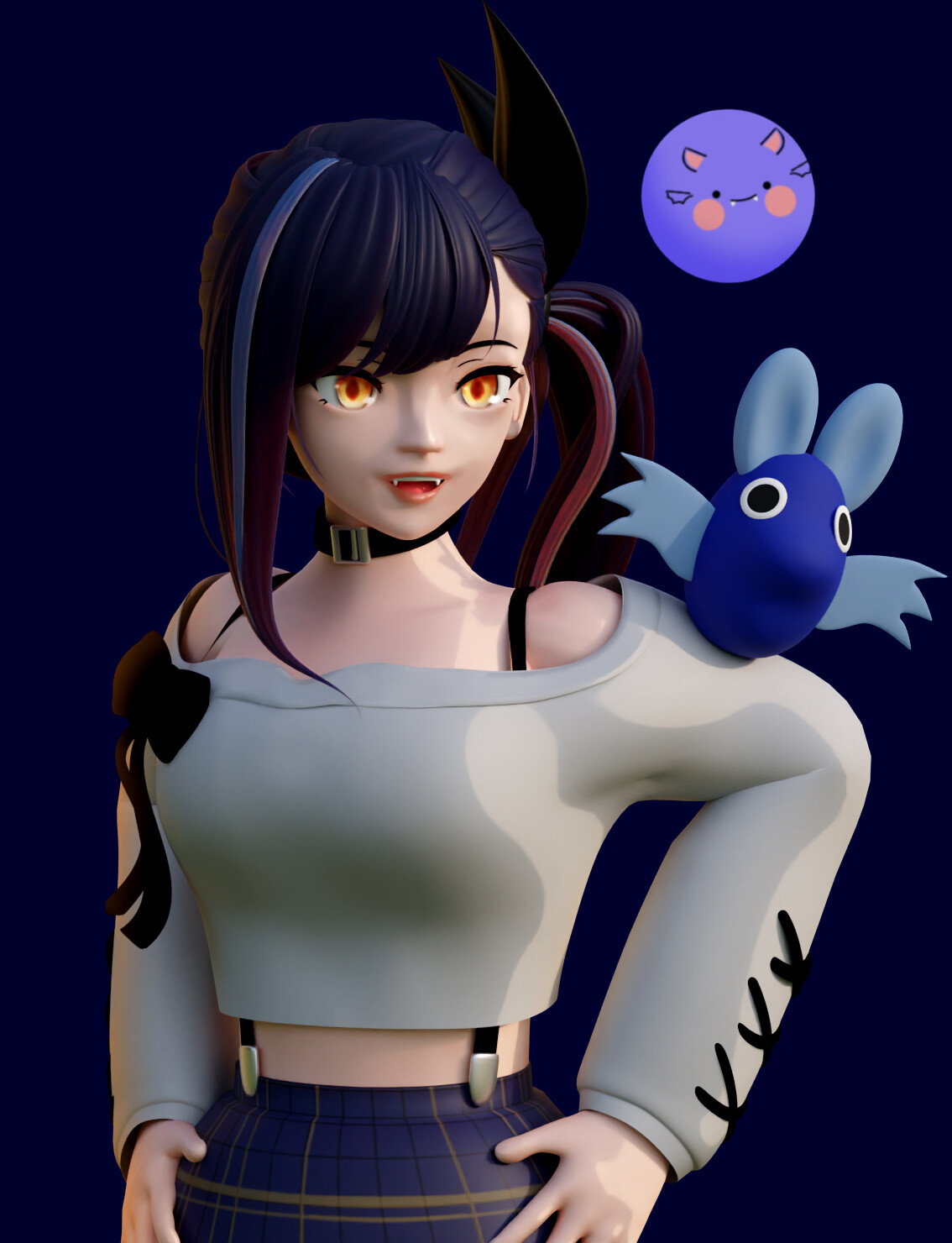 ArtStation - Blender 3D Isegye Idol LILPA / 이세계아이돌 릴파 / 3D Character art