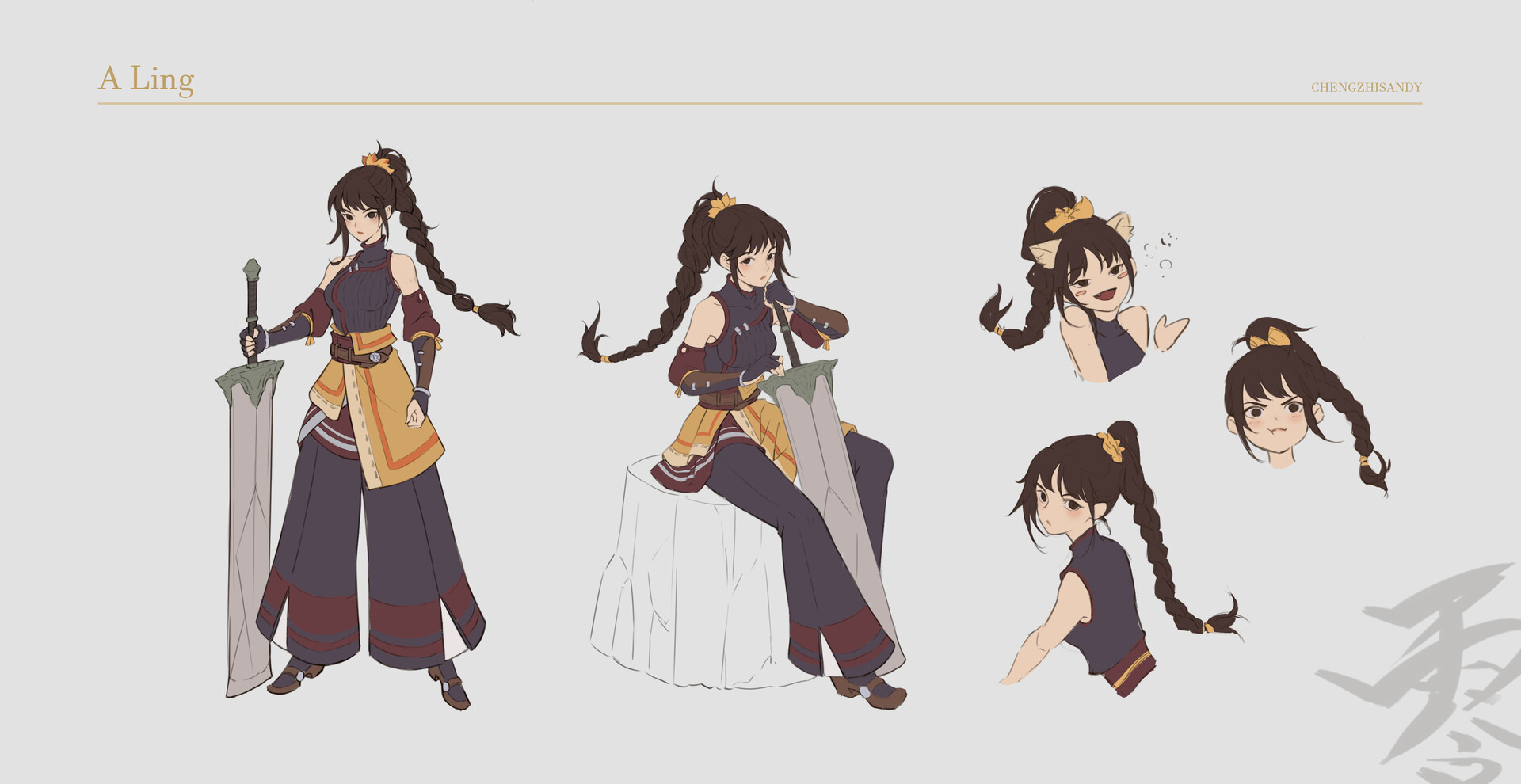 橙汁sandy - A LING, image size:1920x990