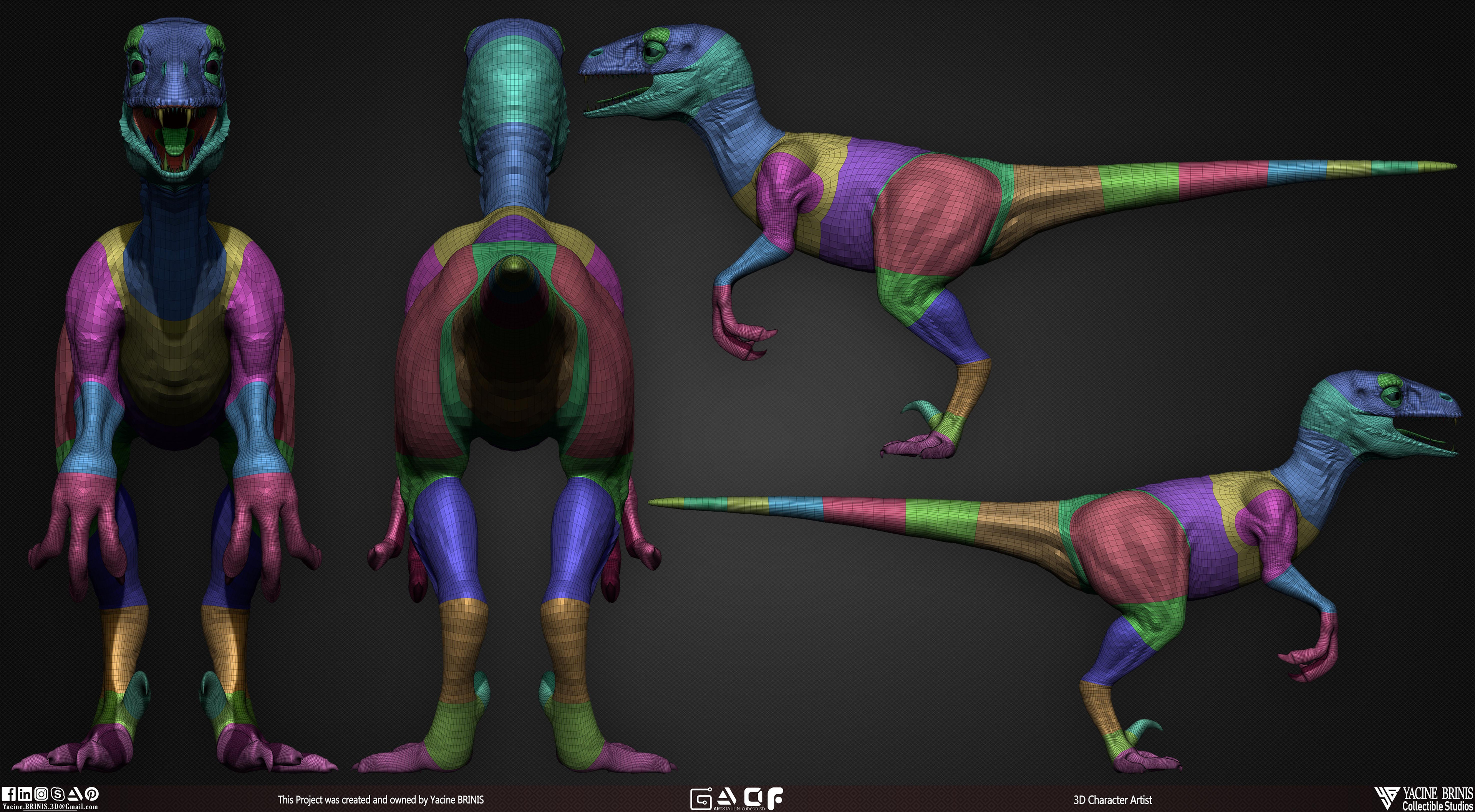 Dinosaur Reptile 3D Model sculpted by Yacine BRINIS 006