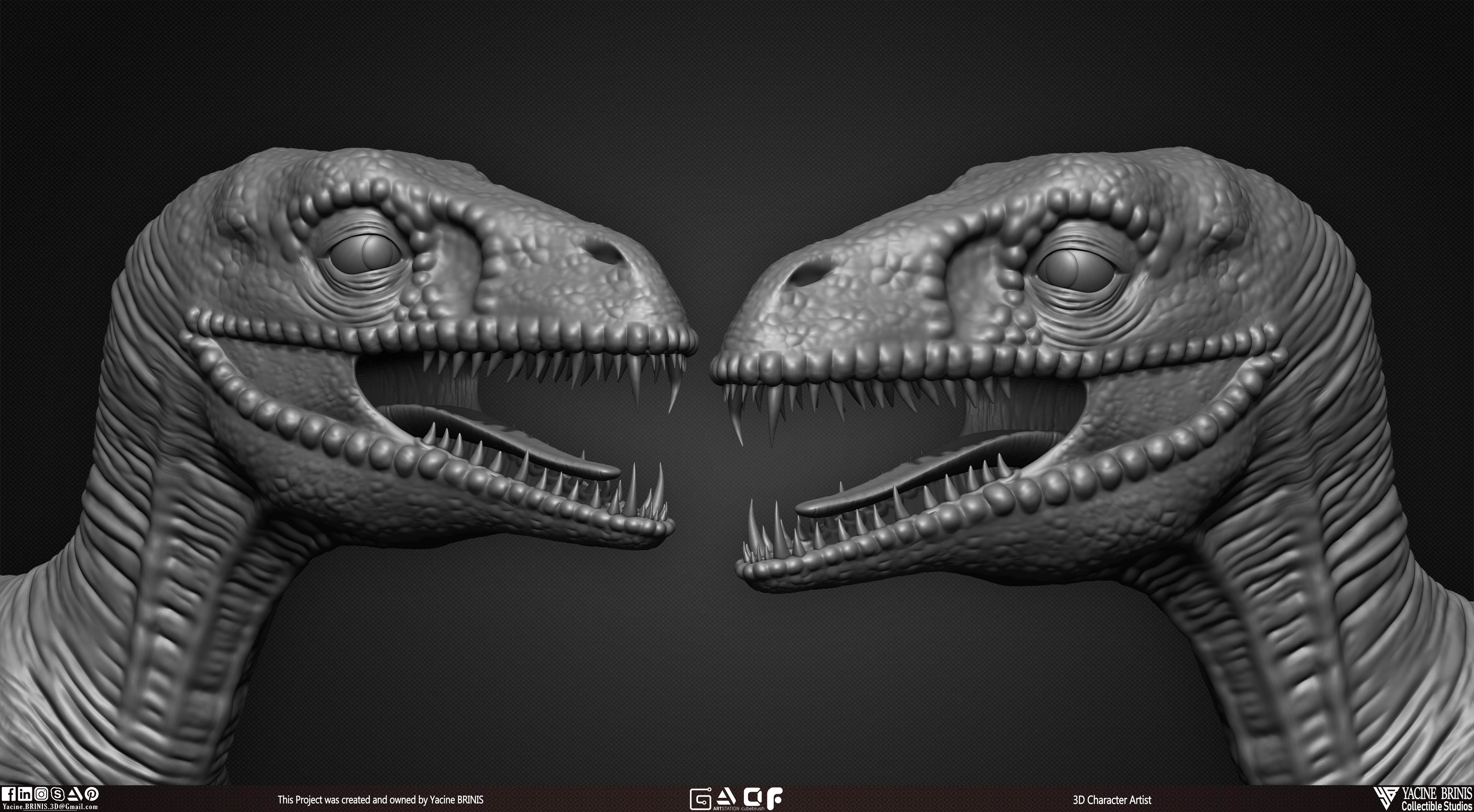 Dinosaur Reptile 3D Model sculpted by Yacine BRINIS 011