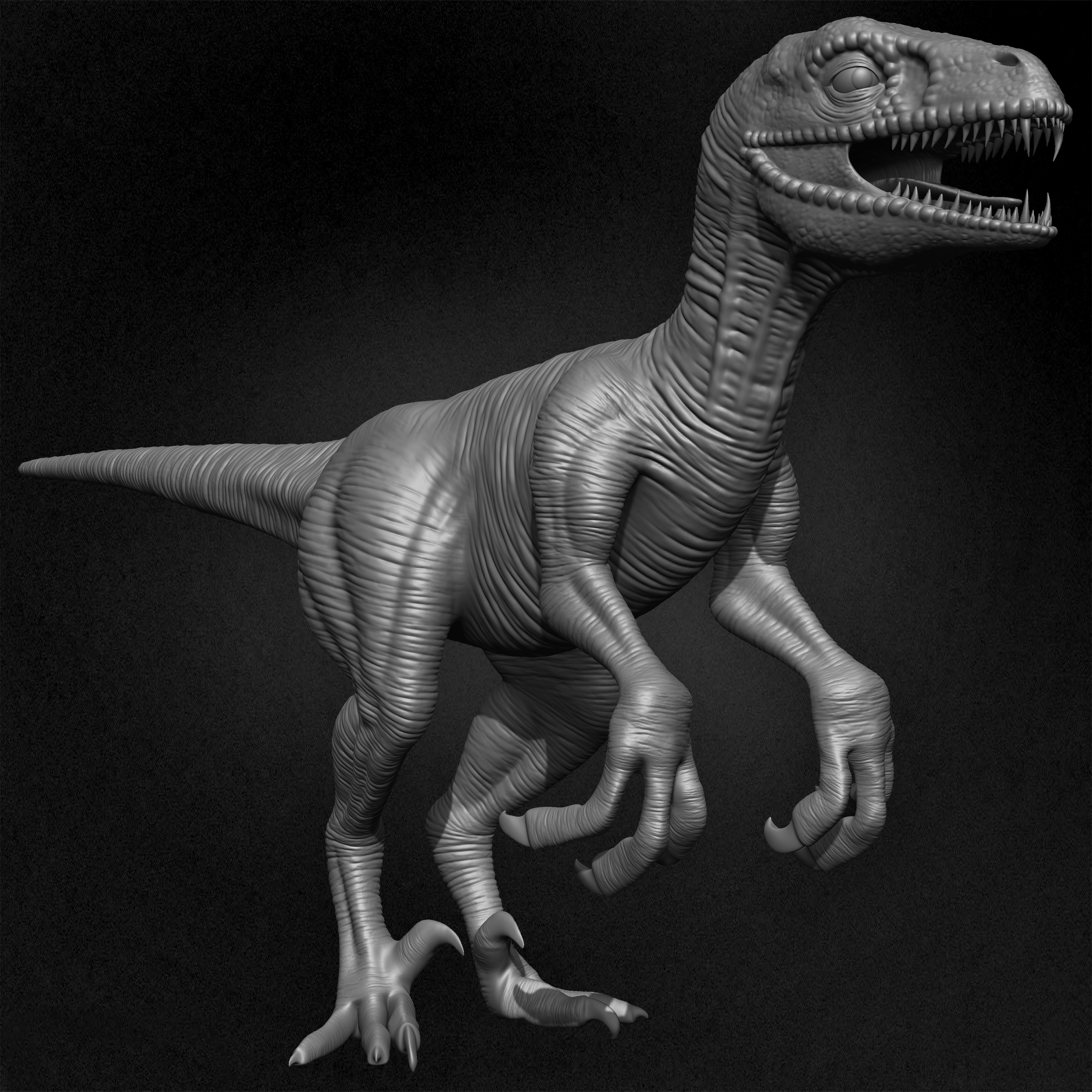 Dinosaur Reptile 3D Model sculpted by Yacine BRINIS 001
