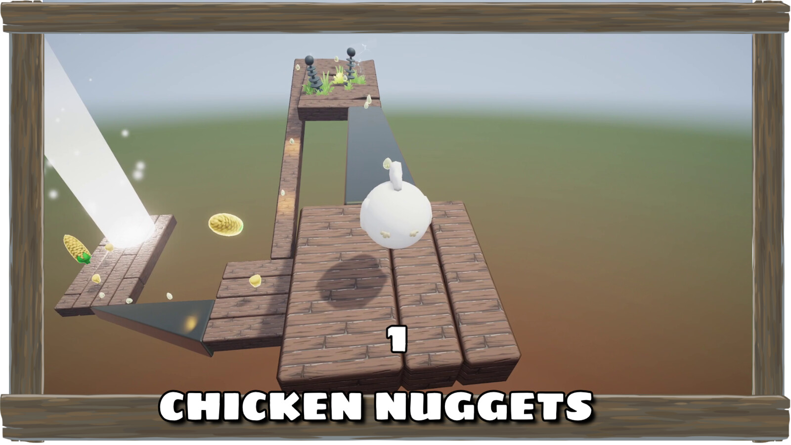 Some levels in Chicken Nuggets focus on technical challenges.