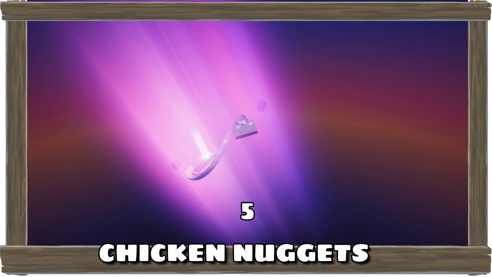Chicken Nuggets uses may worlds adn looks to tell a vissual story.